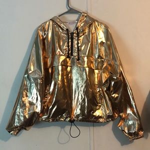 Women’s XL No Boundaries gold windbreaker